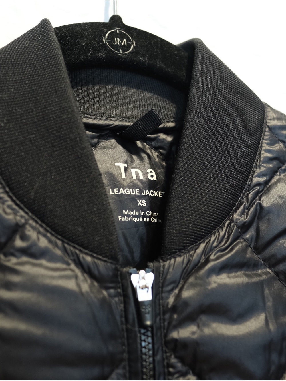 Aritzia TNA League Goose Down Bomber Quilted Jacket Women’s Size XS Black - Picture 5 of 9